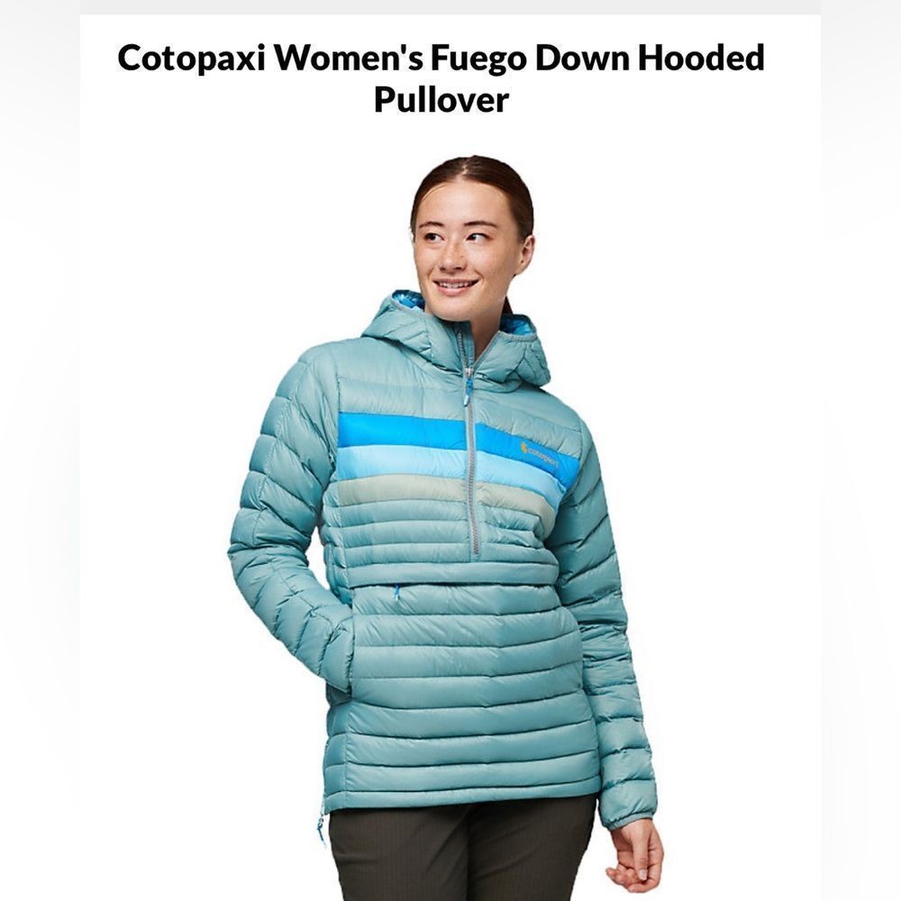 NWT Cotopaxi Fuego down hooded pullover. Medium